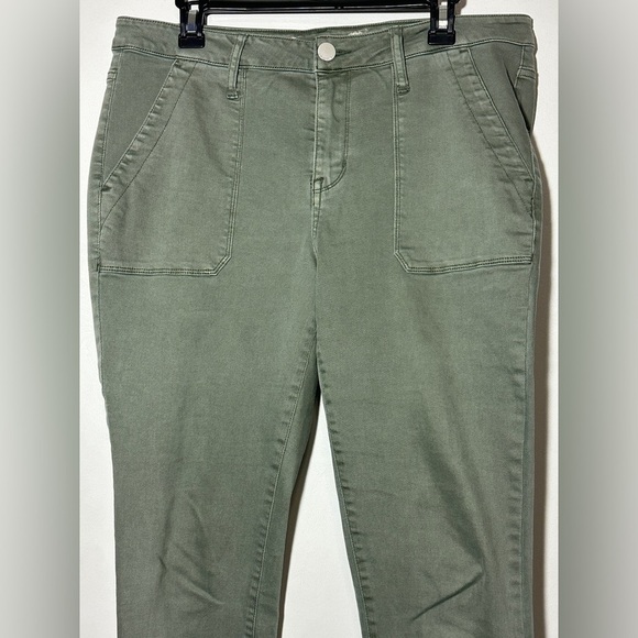 Seven 7 Green Utility Ankle Skinny Pants Size 12 - Picture 2 of 7